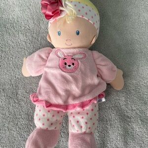 Kids Preferred Pink Plush Doll with Polka Dots